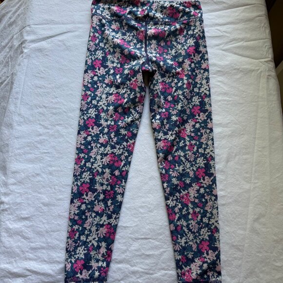 Eddie Bauer Kids Navy Tee & Floral Leggings Set S (7/8) Cotton Blend - Picture 9 of 10